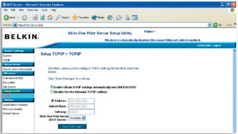 BELKIN SERVEUR D'IMPRESSION TOUT-EN-UN SANS FIL G #F1UP0002FR - TCP/IP - 1