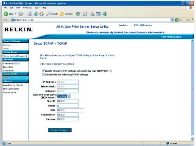 BELKIN SERVEUR D'IMPRESSION TOUT-EN-UN SANS FIL G #F1UP0002FR - Serveur DHCP du serveur d'impression - 1