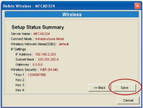 BELKIN SERVEUR D'IMPRESSION TOUT-EN-UN SANS FIL G #F1UP0002FR - WPA-Shared Key or WPA-None Security Mode: - 3