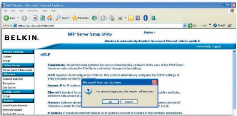 BELKIN SERVEUR D'IMPRESSION TOUT-EN-UN SANS FIL G #F1UP0002FR - Firmware bijwerken - 4