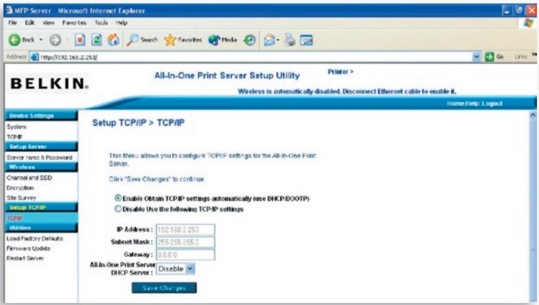 BELKIN SERVEUR D'IMPRESSION TOUT-EN-UN SANS FIL G #F1UP0002FR - TCP/IP - 1
