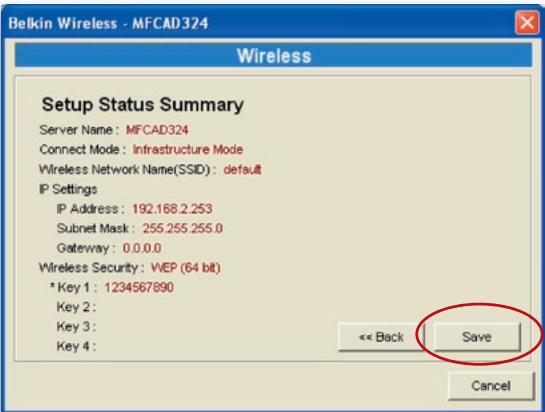 BELKIN SERVEUR D'IMPRESSION TOUT-EN-UN SANS FIL G #F1UP0002FR - Modalità di protezione WPA-Shared Key o WPA-None: - 3