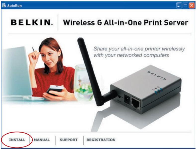 BELKIN SERVEUR D'IMPRESSION TOUT-EN-UN SANS FIL G #F1UP0002FR - Installatieprocedure voor software - 1