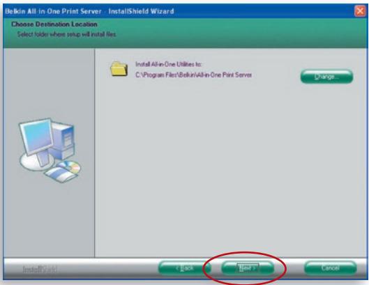 BELKIN SERVEUR D'IMPRESSION TOUT-EN-UN SANS FIL G #F1UP0002FR - Schritt 2: Software installieren - 3
