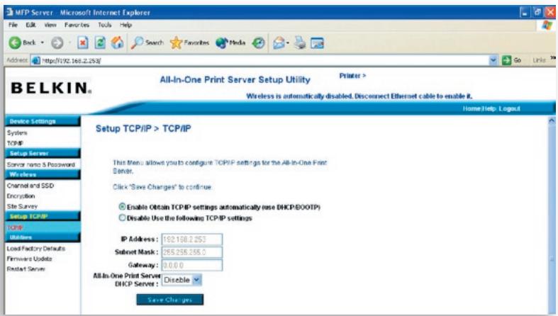 BELKIN SERVEUR D'IMPRESSION TOUT-EN-UN SANS FIL G #F1UP0002FR - TCP/IP - 1