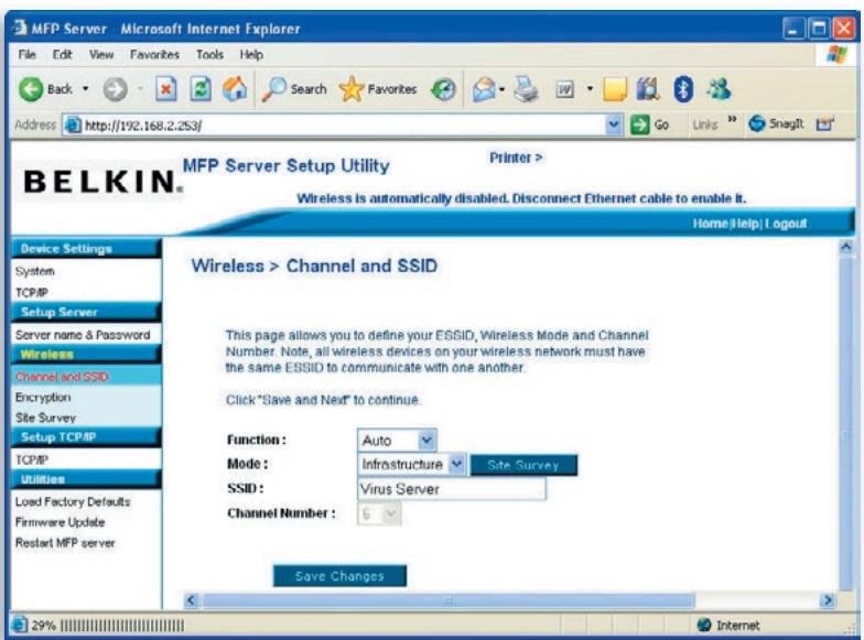 BELKIN SERVEUR D'IMPRESSION TOUT-EN-UN SANS FIL G #F1UP0002FR - Channel and SSD - 1
