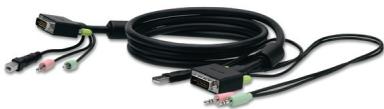 BELKIN SWITCH KVM SOHO, DVI ET USB #F1DD104LEA - Configuration à un seul Switch - 1