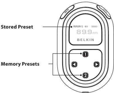 BELKIN TUNECAST 3 #F8M010EA - Storing and Using Presets - 1