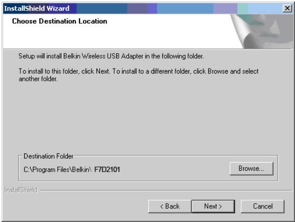 BELKIN ADAPTATEUR USB SANS FIL SHARE F7D2101EDSH - Procedure d'installation sous Windows XP - 2
