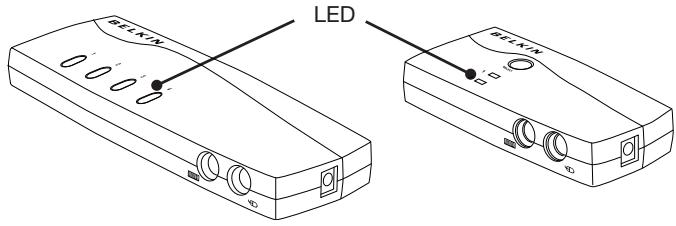 BELKIN F1DB104P2EAB - Selezione del computer dai pulsanti di selezione delle porte - 1
