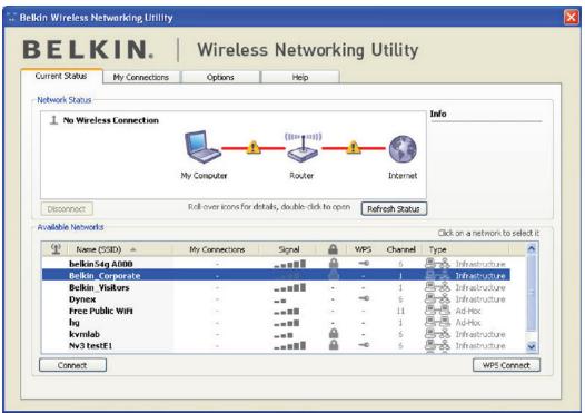 BELKIN F5D8055 - Utilisation de l'Utilitaire réseau sans fil Belkin (Windows 2000 et XP seulement) - 2