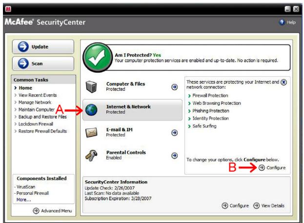 BELKIN HOME BASE #F5L049EA - McAfee Security Center 2007 - 1