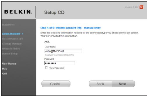 BELKIN MODEM ROUTEUR SANS FIL N F5D8635ED4A - Recherche des informations relatives à votre compte Internet (si besoin). - 2