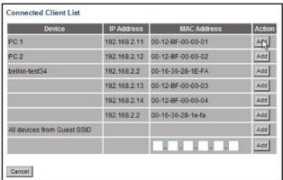BELKIN MODEM ROUTEUR SANS FIL N F5D8635ED4A - Contrôle de l'accès - 2