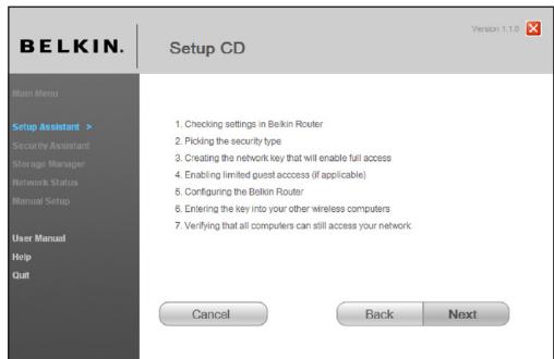 BELKIN MODEM ROUTEUR SANS FIL N F5D8635ED4A - Écran de progression - 1