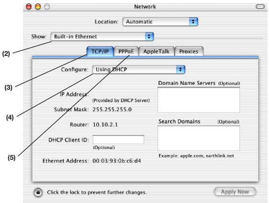 BELKIN MODEM ROUTEUR SANS FIL N F5D8635ED4A - Configuration manuelle des paramètres réseau sous Mac OS X - 3