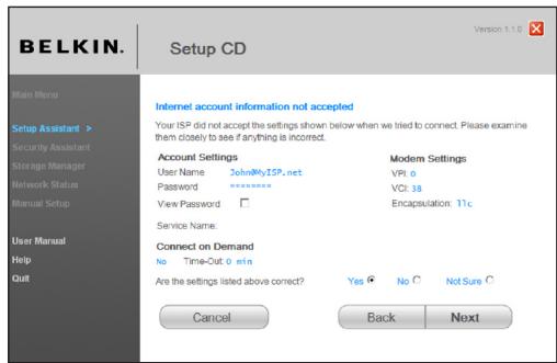 BELKIN MODEM ROUTEUR SANS FIL N F5D8635ED4A - Dépannage - 1