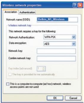 BELKIN N1 VISION - I am NOT using a Belkin client card for a home network and I am having difficulty setting up Wireless Protected Access (WPA) security. - 2
