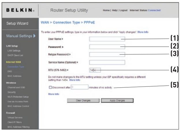 BELKIN N1 VISION - Configuration de votre connexion de type PPPoE - 1
