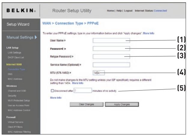 BELKIN N1 VISION - Uw Internetverbinding instellen op PPPoE - 1