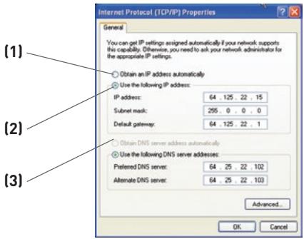BELKIN N1 VISION - Manually Configuring Network Settings in Windows 2000, NT®, or XP - 1