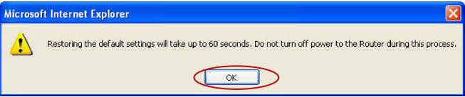 BELKIN OPTIMISEE ROUTEUR SANS FIL - Utilities > Restore Factory Defaults - 2