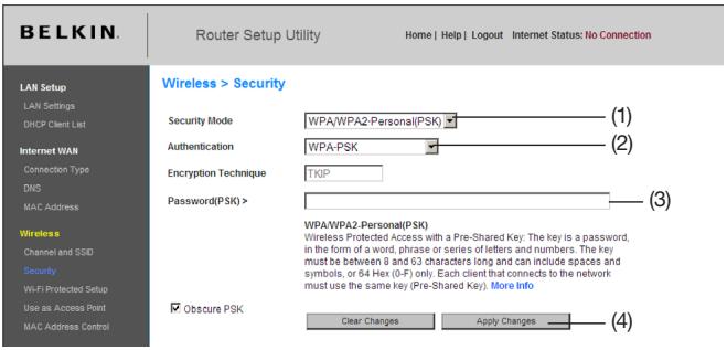 BELKIN OPTIMISEE ROUTEUR SANS FIL - Configuration requise pour le WPA2 - 1