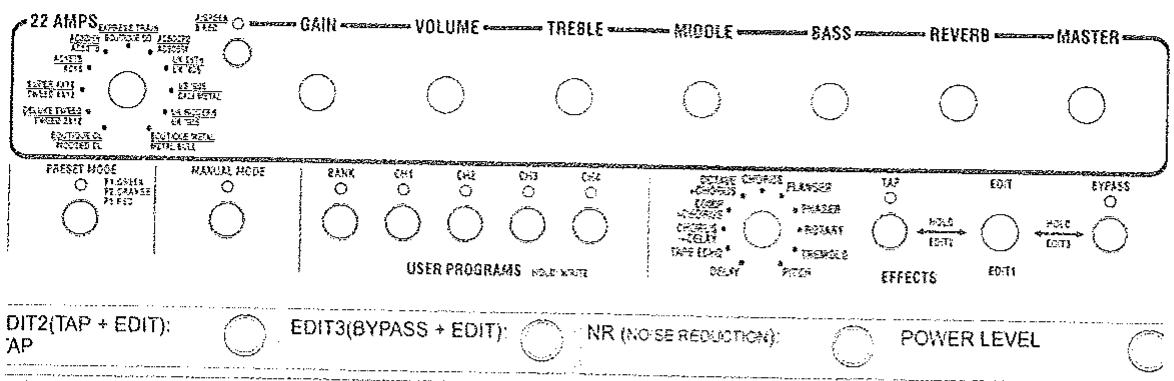 VOX VT15 - Feuille de programmes - 4