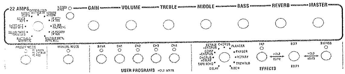 VOX VT15 - Feuille de programmes - 1