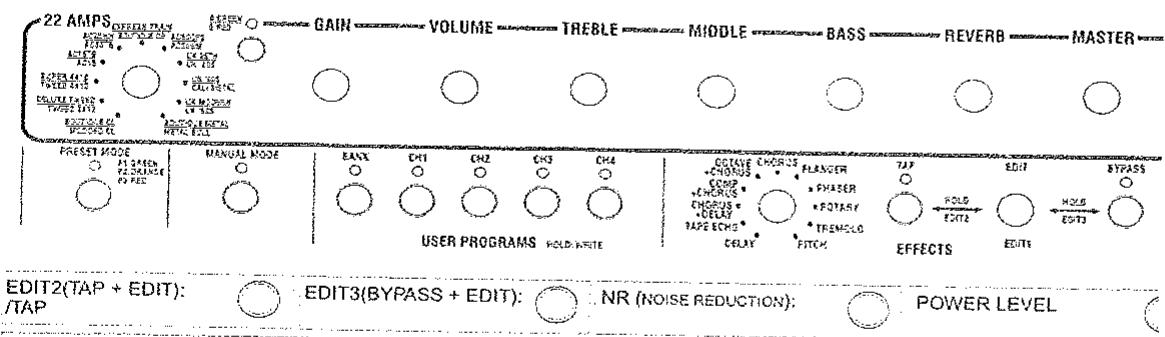 VOX VT15 - Feuille de programmes - 7