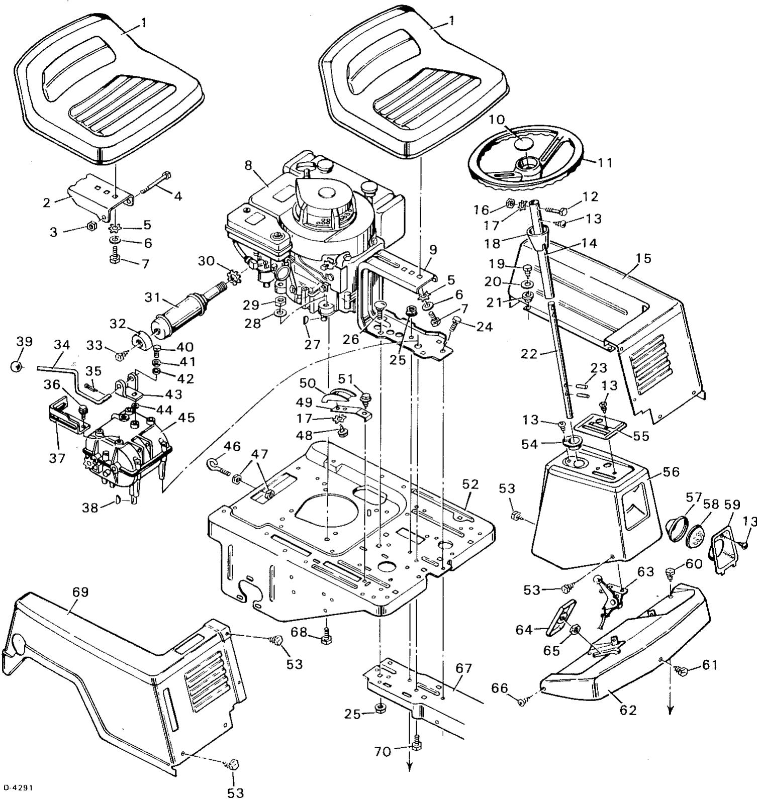 MURRAY TONDEUSE AUTOPORTEE 30 POUCES MODELE 81-30151 - VUE Éclatée - 1