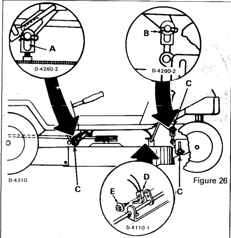 MURRAY TONDEUSE AUTOPORTEE  30 POUCES MODELE 81-30351 - POUR ENLEVER LE CARTER DE LAME - 2