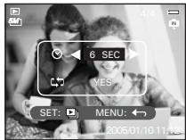 6 SEC YES SET: MENU: 2005 01/10 11:12