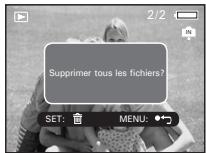 Supprimer tous les fichiers? SET: 會 MENU: