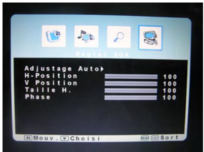 POLAROID TLU 19 - Personnalisation des paramètres VGA - 1
