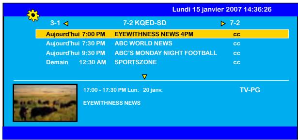 Lundi 15 janvier 2007 14:36:26 3-1 7-2 KQED-SD 7-2 Aujourd'hui 7:00 PM EYEWITHNESS NEWS 4PM cc Aujourd'hui 7:30 PM ABC WORLD NEWS cc Aujourd'hui 9:30 PM ABC'S MONDAY NIGHT FOOTBALL cc Demain 12:30 AM SPORTSZONE cc 17:00 - 17:30 PM Lun. 20 janv. TV-PG EYEWITHNESS NEWS