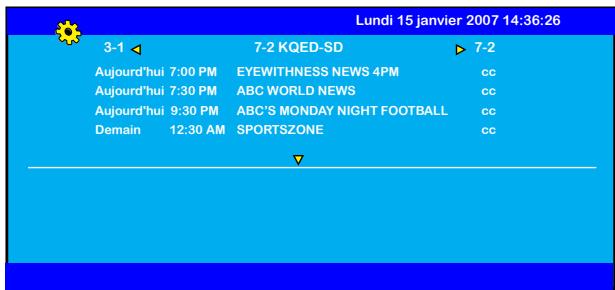 Lundi 15 janvier 2007 14:36:26 3-1 7-2 KQED-SD 7-2 Aujourd'hui 7:00 PM EYEWITHNESS NEWS 4PM cc Aujourd'hui 7:30 PM ABC WORLD NEWS cc Aujourd'hui 9:30 PM ABC'S MONDAY NIGHT FOOTBALL cc Demain 12:30 AM SPORTSZONE cc
