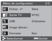 POLAROID I737 - Pour définir le système de sortie vidéo: - 1