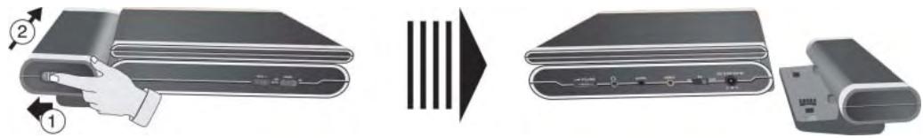 POLAROID PDU-0733 - Retrait du bloc-piles - 1