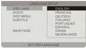 POLAROID PDU-0832DS - Configuration de la langue - 1