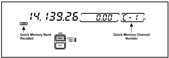 YAESU MARK-V FT-1000MP FIELD - FONCTIONNEMENT QMB (QUICK MEMORY BANK) - 1