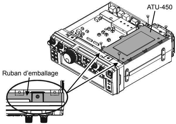 YAESU FT-450 - Fixer l'ATU-450 avec les quatre vis fournies. NOTE: - 1