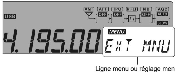 YAESU FT-450 - EMPLOI DU MENU - 2