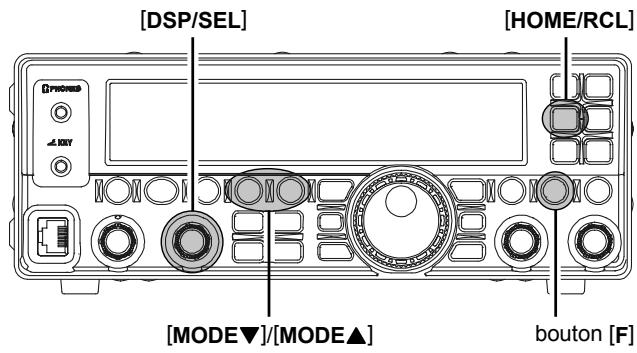 YAESU FT-450 - CHANGER LE PAS DE RÉGLAGE DU BOUTON [MAIN DIAL] - 1