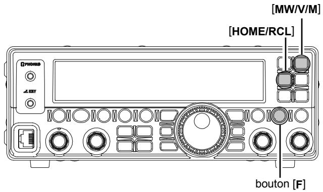 YAESU FT-450 - CHANGEMENT DE LA FREQUENCY D'UN CANAL "HOME" - 1