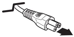 SANYO PLV-Z2 - REMARQUE CONCERNANT LE CORDON D'ALIMENTATION - 1