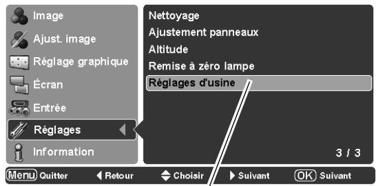 SANYO PLV-Z5 - Réglages d'usine - 4