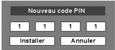 SANYO PLC-XU101 - Pour changer le réglage du verrouillage par code PIN - 2