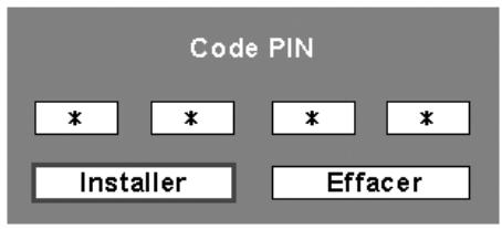 SANYO PLC-XU101 - Boîte de dialogue entrée du code PIN - 1