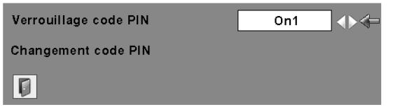 SANYO PLC-XU101 - Pour changer le réglage du verrouillage par code PIN - 1